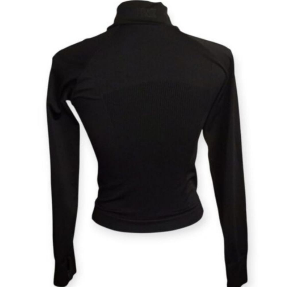 PINK Victoria's Secret Black Quarter-Zip Sweatshirt Sz.XS EUC. - Picture 5 of 8